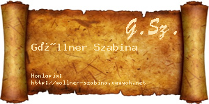 Göllner Szabina névjegykártya